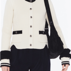 샤넬 울 재킷 에크루 블랙