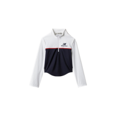 미우미우 스트레치 테크니컬 저지 탑 발틱 블루 & 화이트