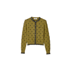 미우미우 엠브로이더드 캐시미어 가디건