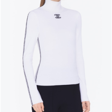 샤넬 울 터틀넥 화이트