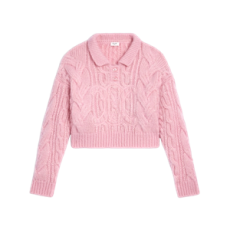 셀린느 스웨터 - 아란 모헤어 & 울 베이비 핑크