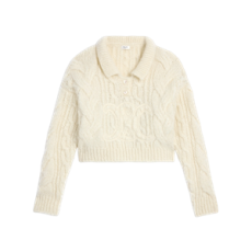 셀린느 스웨터 - 아란 모헤어 & 울 오프 화이트