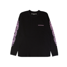 크롬하츠 핑크 플로랄로고 써멀 롱슬리브 티셔츠