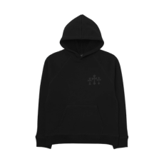 크롬하츠 나일론 세메터리 크로스 패치 CH 백 로고 후드 블랙