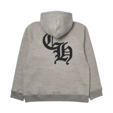 크롬하츠 나일론 세메터리 크로스 패치 CH 백 로고 후드 그레이