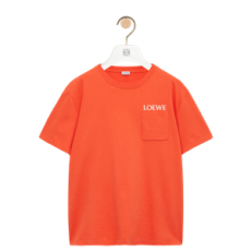 로에베 릴렉스핏 코튼 티셔츠 오렌지