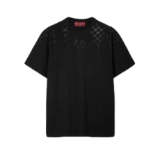 구찌 크리스탈 코튼 저지 티셔츠