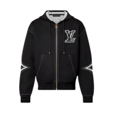 루이비통 그래픽 인따르시아 지퍼 코튼 후디 블랙