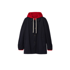 미우미우 리버서블 치노 및 테크니컬 퐁제 블루종 재킷