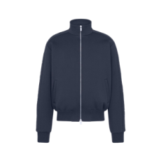 디올 Dior Oblique 트랙 재킷 네이비 블루 코튼 블렌드 저지