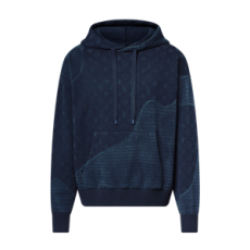 루이비통 그래픽 자카드 후디 블루