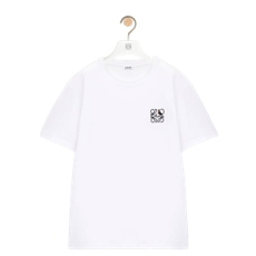 로에베 루즈 핏 코튼 티셔츠 화이트