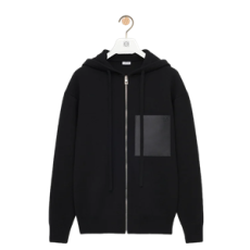 로에베 울 집업 후디 블랙