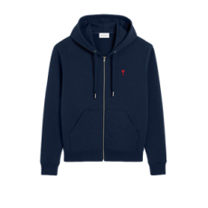 아미 네이비 코튼 아미 드 꾀흐 지퍼 후디