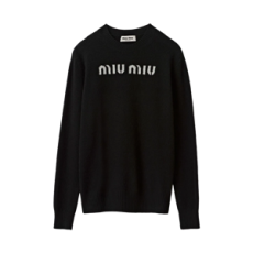 미우미우 울 앤 캐시미어 스웨터 블랙