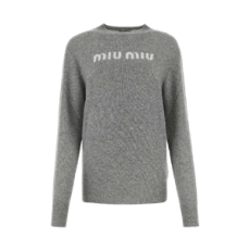 미우미우 울 앤 캐시미어 스웨터 그레이