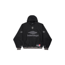 발렌시아가 남성 3b 풋볼 폴로 후디 블랙/앤트러사이트