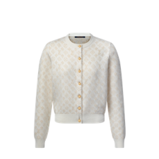 루이비통 모노그램 브러시드 니트 가디건 상파뉴