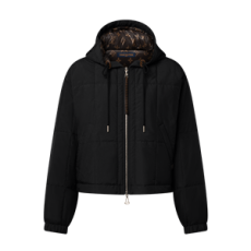 루이비통 퀼티드 집업 재킷 블랙