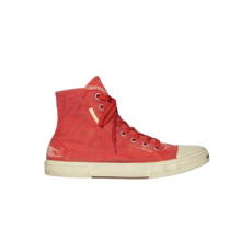 발렌시아가 디스트로이드 코튼 앤 화이트 러버 하이탑 스니커즈