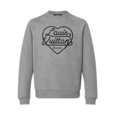 루이비통 루이비통 x 니고 프린티드 하트 스웨트셔츠 라이트 그레이