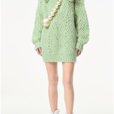 샤넬 울 쇼트 드레스 라이트 그린