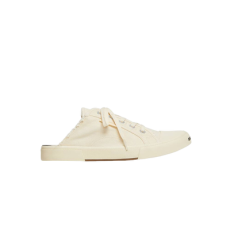 발렌시아가 화이트 디스트로이드 코튼 앤 화이트 러버 Paris 스니커즈 뮬