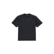 발렌시아가 남성 스트라이프 미디엄 핏 티셔츠 페이디드 블랙