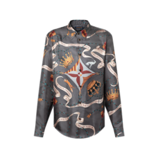 루이비통 프린티드 실크 셔츠
