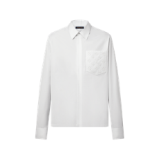 루이비통 엠보스드 포켓 롱 슬리브드 셔츠