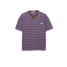 프라다 오버사이즈 스트라이프 저지 티셔츠