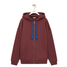 로에베 코튼 집업 후디 레드