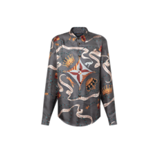 루이비통 프린티드 실크 셔츠