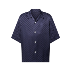 루이비통 그래픽 자카드 쇼트 슬리브드 셔츠