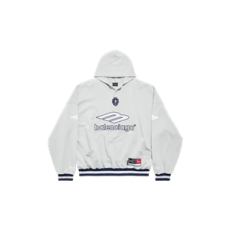 발렌시아가 남성 3b 풋볼 폴로 후디 그레이/화이트