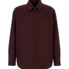 구찌 GG 캔버스 집업 자켓 버건디