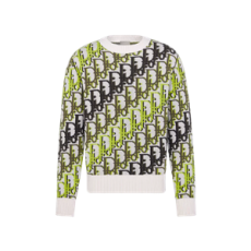 디올 Dior Oblique 스웨터 화이트 울 자카드