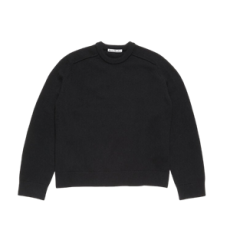 아크네 스튜디오 울 로고 스웨터 블랙
