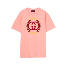 구찌 코튼 프린트 저지 티셔츠