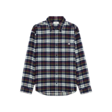 셀린느 릴렉스드 셔츠 - 브러시드 체크 울