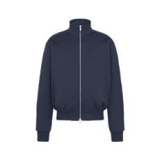 디올 Dior Oblique 트랙 재킷 네이비 블루 코튼 블렌드 저지