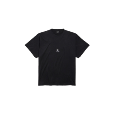 발렌시아가 3b 스포츠 아이콘 오버사이즈 티셔츠 블랙/화이트