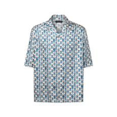 루이비통 모노그램 프린티드 실크 쇼트 슬리브드 셔츠