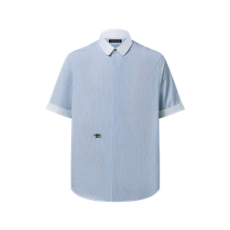루이비통 스트라이프드 쇼트 슬리브드 셔츠