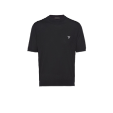 프라다 슈퍼파인 울 크루넥 스웨터 블랙