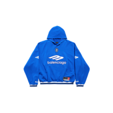 발렌시아가 3b 풋볼 폴로 후디 에 대한 남성 에 로얄 블루/화이트