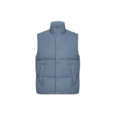 디올 디올 오블리크 경량 패딩 베스트 블루 테크니컬 자카드