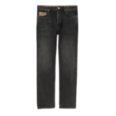 구찌 워시드 코튼 데님 셔츠