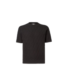 펜디 블랙 FF 코튼 스웨터