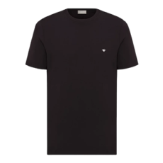 디올 꿀벌 자수 티셔츠 블랙 코튼 저지